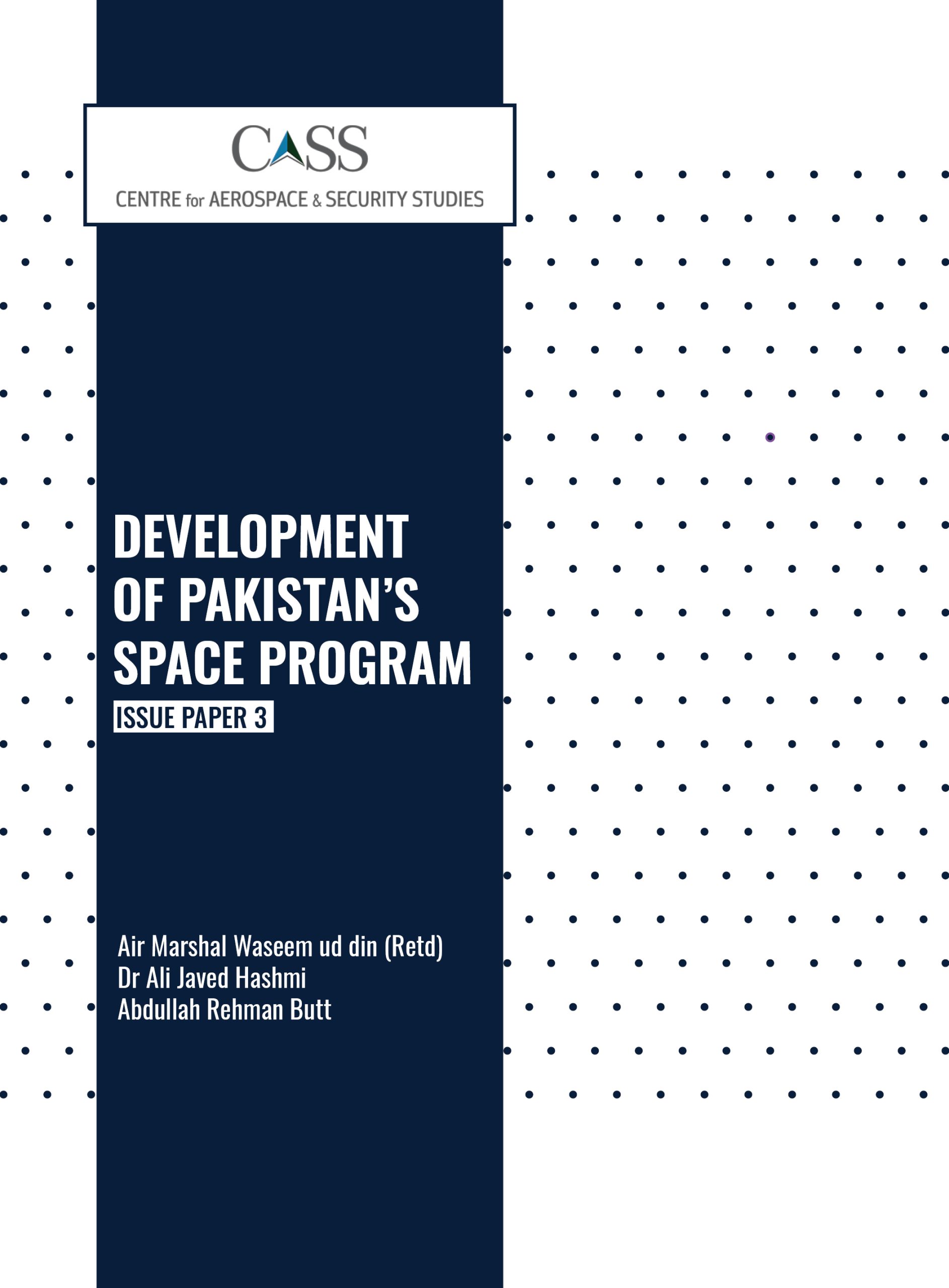 Read more about the article DEVELOPMENT OF PAKISTAN’S SPACE PROGRAM