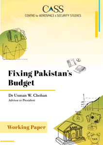 Read more about the article Fixing Pakistan’s Budget